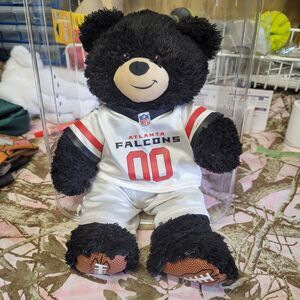 Build A Bear BAB NFL Black Bear With Atlanta Falcons Jersey And Pants